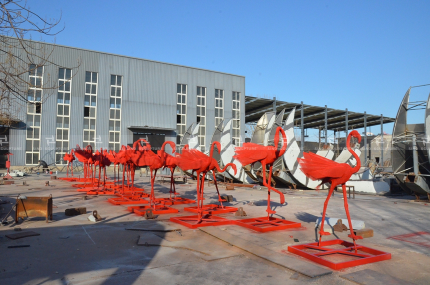 Production in Beijing-flamingo-sculpture-Mi.No.5-Wendi-zhang-sculptor-china-sculpture-by-the-sea-cottesloe-perth-west-australia-bondi .jpg