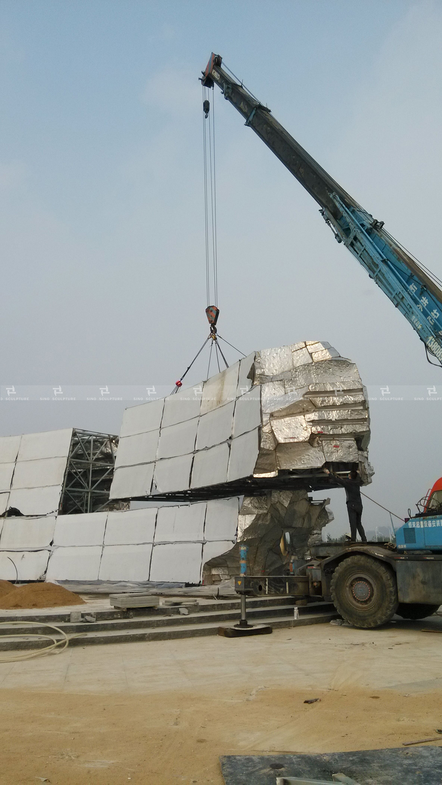 Installation of mirror-stainless-steel-sculpture .jpg